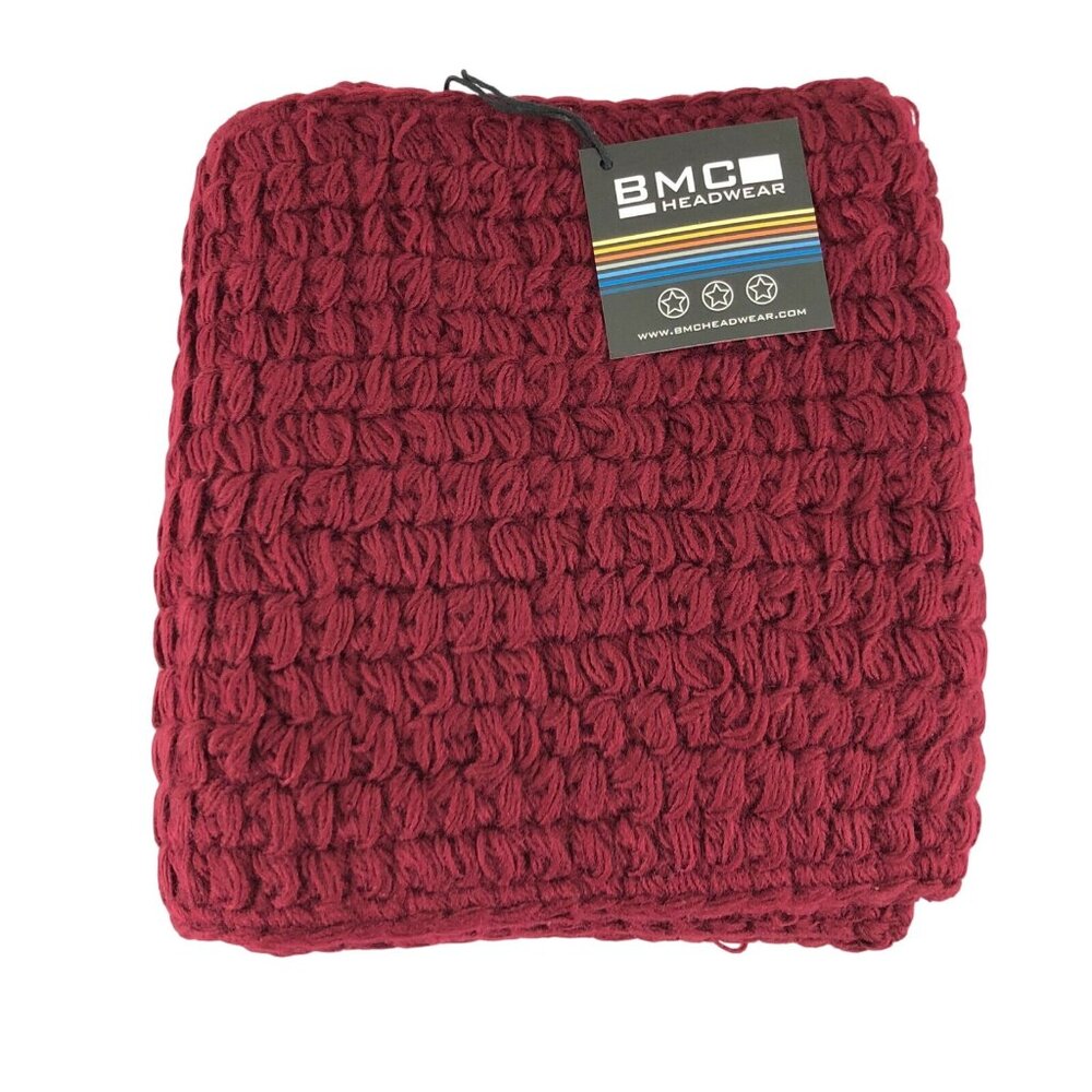 BMC Headwear Infinity Scarf Chunky Knit Warm Red